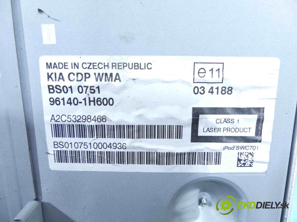 Kia Ceed I 2006-2012 1.6 16v 126 HP manual 93 kW 1591 cm3 3- Radio originál 96140-1H600