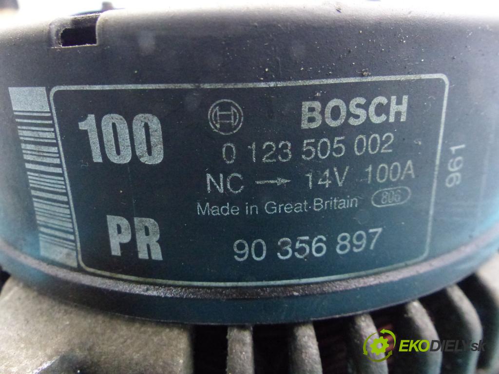 Opel Vectra B 1995-2002 1.8 16v 116 hp manual 85 kW 1796 cm3 5- Alternator 0123505002 (Alternátory)