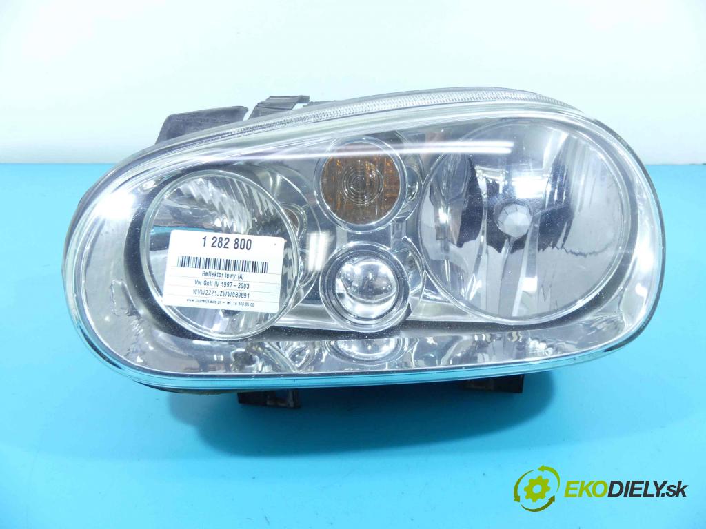 Vw Golf IV 1997-2003 1.4 16v 75 HP manual 55 kW 1390 cm3 5- Reflektor: ľavý 1J1941017B (Ostatné)