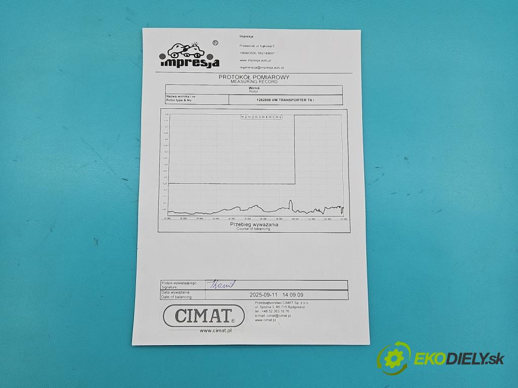 Vw Transporter T4 1990-2003 2.5 tdi 102 hp manual 75 kW 2461 cm3 5- Turbodmychadlo repasováno K14 7018