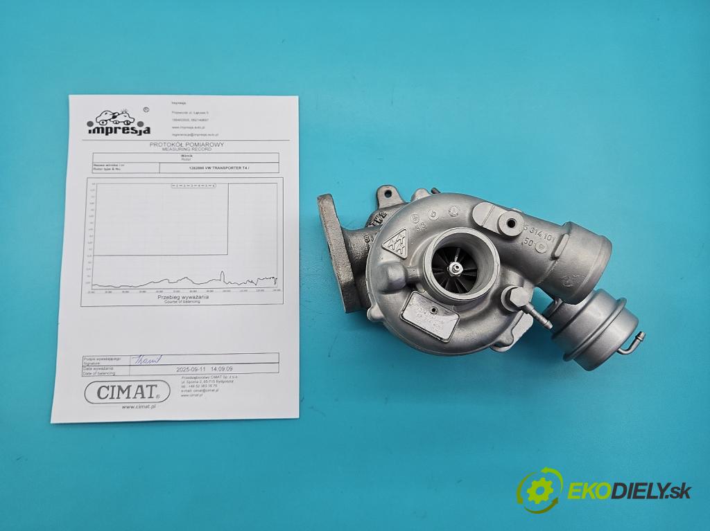 Vw Transporter T4 1990-2003 2.5 tdi 102 hp manual 75 kW 2461 cm3 5- Turbodmychadlo repasováno K14 7018