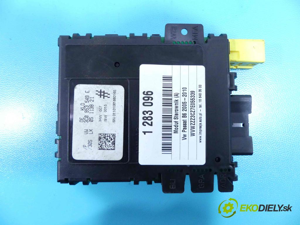 Vw Passat B6 2005-2010 2.0 tdi 140 HP manual 103 kW 1968 cm3 5- modul riadiaca jednotka 3C0953549E (Ostatné)