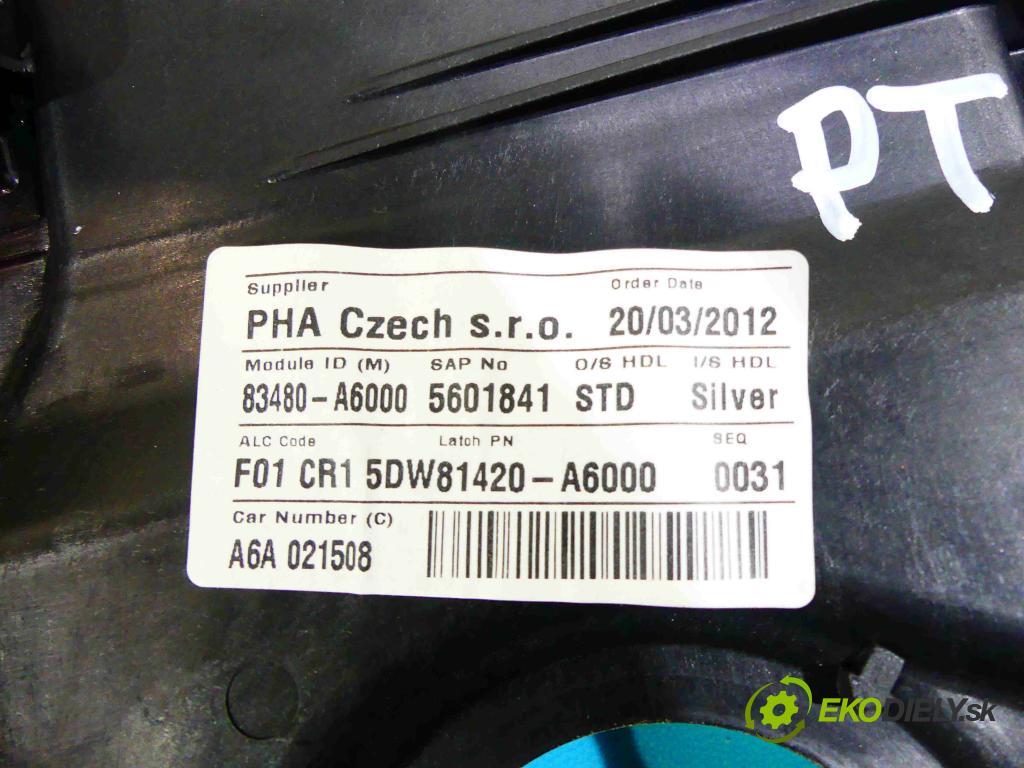 Hyundai I30 II 2012-2016 1.4 16v 100 hp manual 73,2 kW 1396 cm3 5- mechanismus stahování zadní pravý 83480-A6000