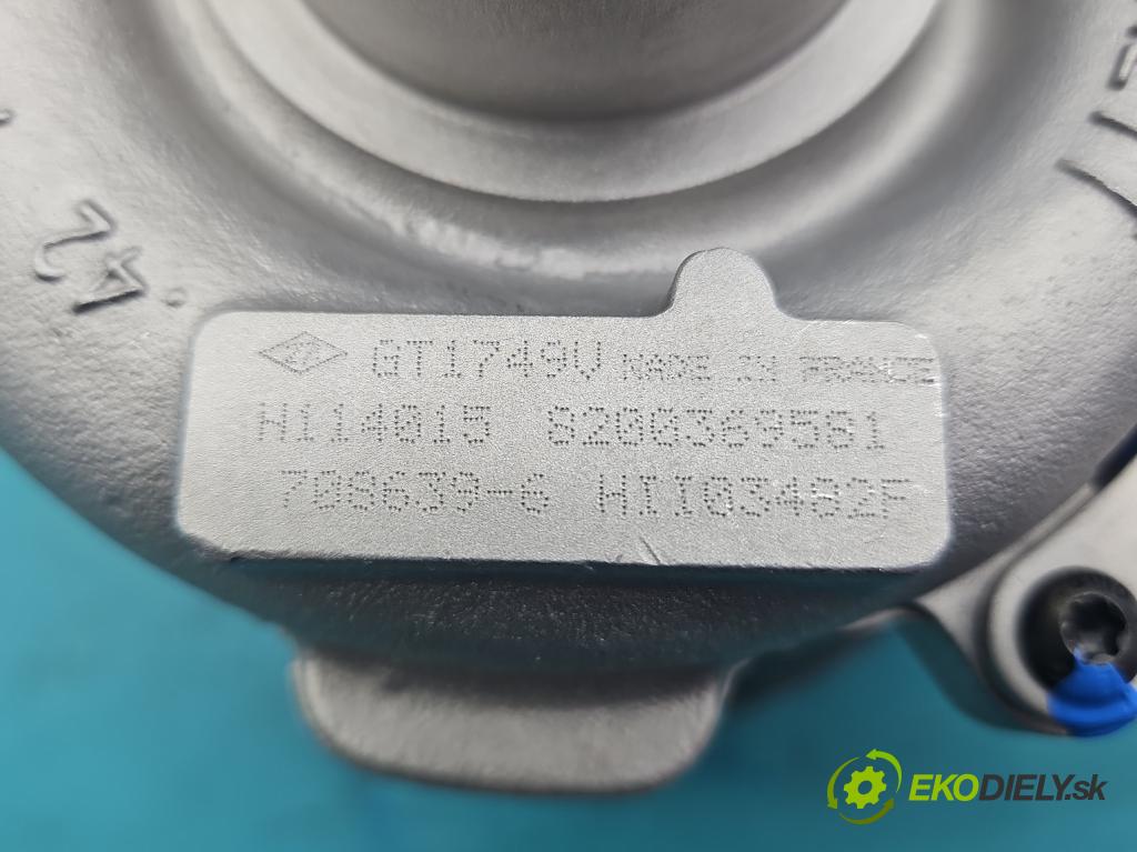 Renault Scenic II 2003-2009 1.9 dci 120 hp manual 88 kW 1870 cm3 5- Turbodmychadlo repasováno 708639-6