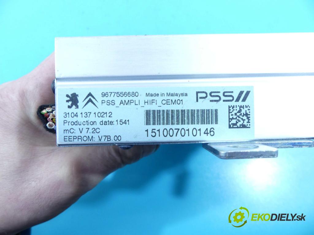 DS 4 2015-2020 1.6 hdi 120 HP automatic 88 kW 1560 cm3 5- Zesilovač: 9677556680 (Zosilňovače)