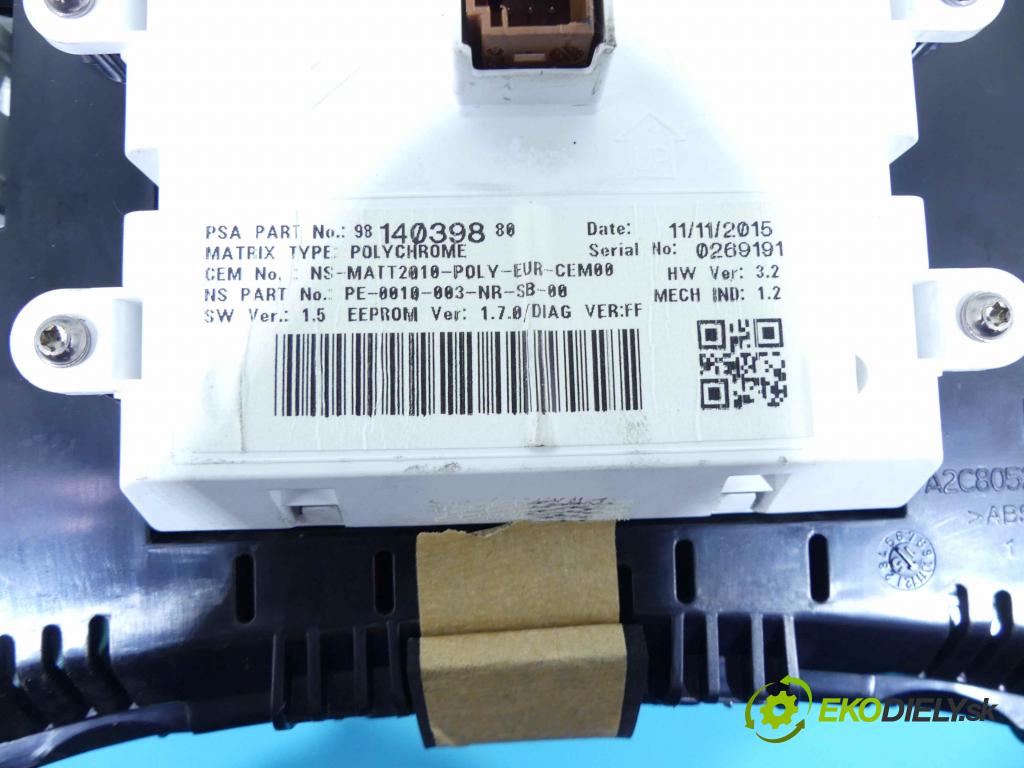 DS 4 2015-2020 1.6 hdi 120 HP automatic 88 kW 1560 cm3 5- prístrojovka/ budíky 9814681980 (Prístrojové dosky, displeje)