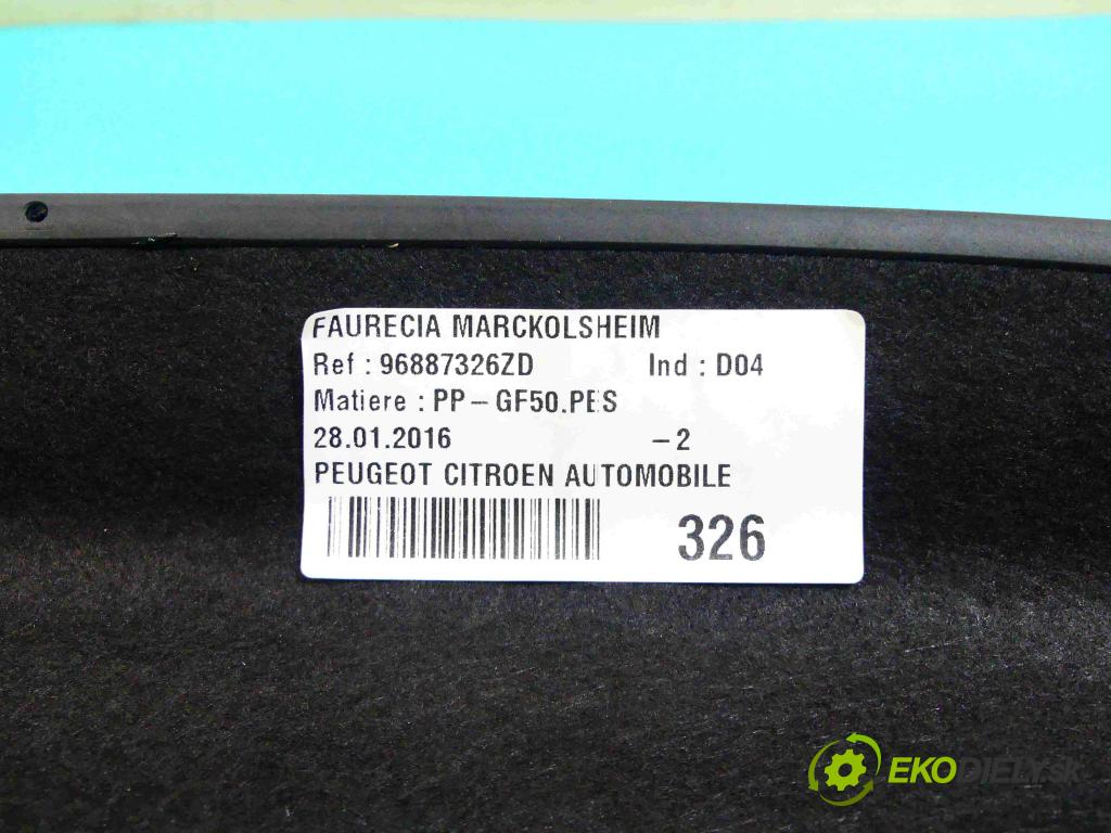 DS 4 2015-2020 1.6 hdi 120 HP automatic 88 kW 1560 cm3 5- zadná 96887326ZD (Pláta zadné)