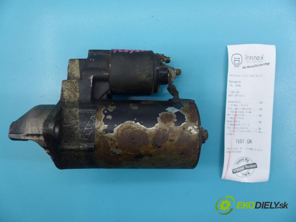 Opel Zafira A 1999-2005 1.8 16v 116 HP manual 85 kW 1796 cm3 5- štartér  (Štartéry)