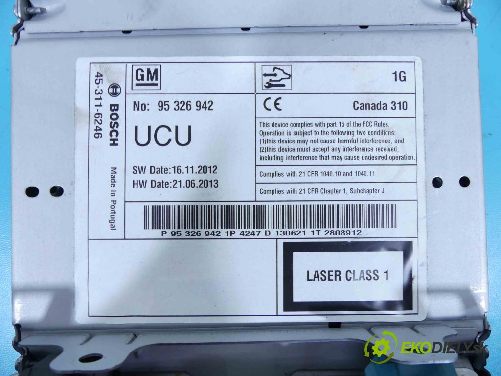 Opel Insignia A 2008-2017 2.0 cdti (A20DTH) 160 HP automatic 118 kW 1956 cm3 5- Radio originál 95326942