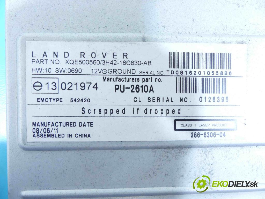 Land rover Range Rover III L322 2001-2012 3.6 TD V8 272 HP automatic 200 kW 3628 cm3 5- Menič: cd 3H42-18C830-AB (CD meniče)