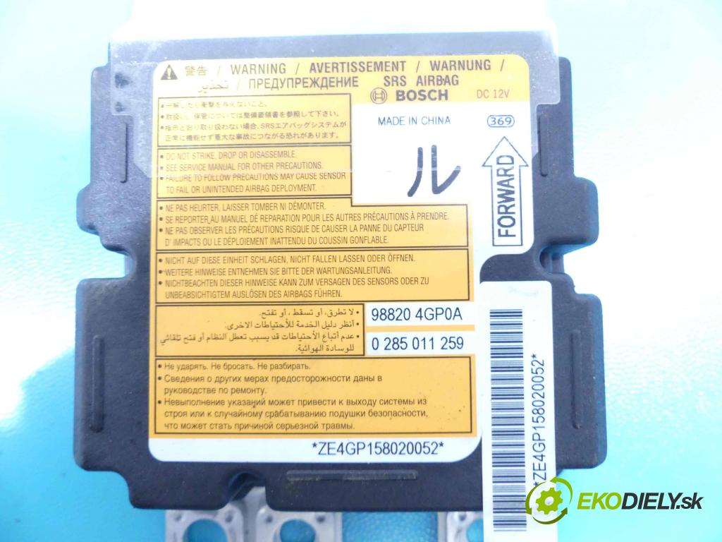 Infiniti Q50 I 2013-2017 2.0 T 211KM automatic 155 kW 1991 cm3 4- modul riadiaca jednotka 0285011259 (Ostatné)