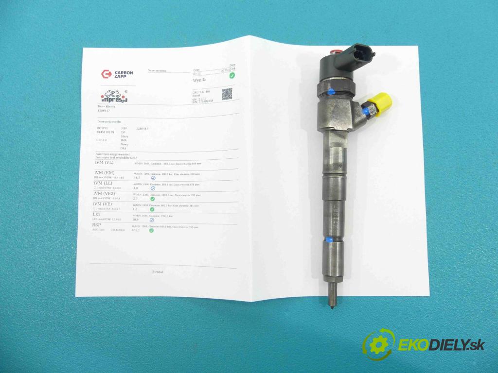 Saab 9-3 II 2002-2012 1.9 TiD 150 HP manual 110 kW 1910 cm3 4- vstrek 0445110159 (Vstrekovače)