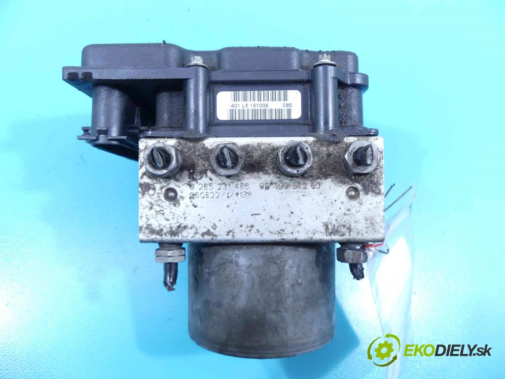 Peugeot 307 1.6 hdi 90 HP manual 66,2 kW 1560 cm3 5- čerpadlo abs 0265800395 (Pumpy ABS)