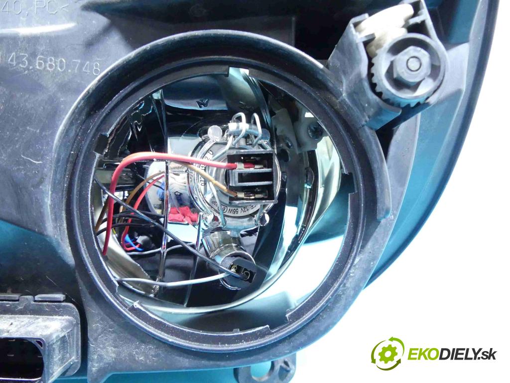 Fiat Doblo I 2001-2010 1,3.0 jtd 75 HP manual 55 kW 1248 cm3 5- Reflektor: pravý 43680999 (Pravé)