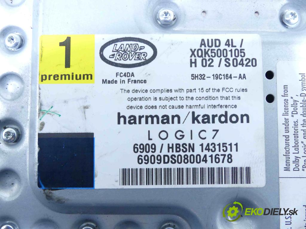 Land rover Range Rover III L322 2001-2012 3.6 TD V8 272 HP automatic 200 kW 3628 cm3 5- Zesilovač: 5H32-19C164-AA (Zosilňovače)