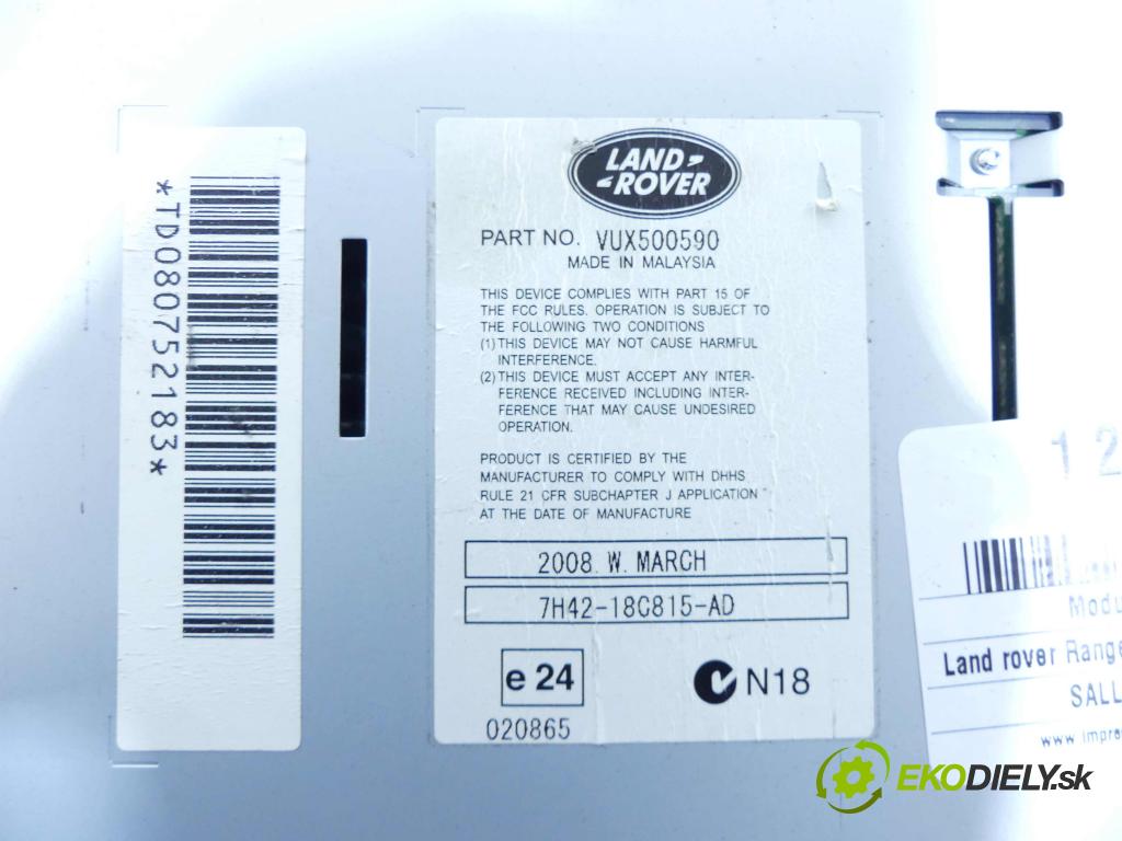 Land rover Range Rover III L322 2001-2012 3.6 TD V8 272 HP automatic 200 kW 3628 cm3 5- modul riadiaca jednotka 7H42-18C815-AD (Ostatné)