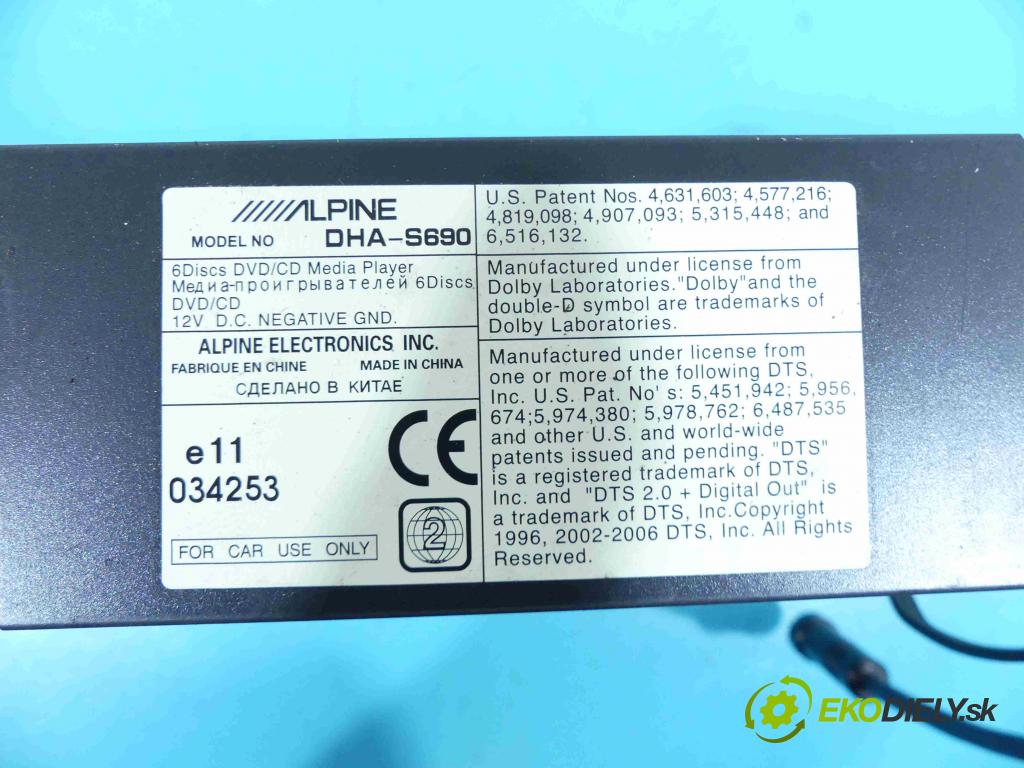 Land rover Range Rover III L322 2001-2012 3.6 TD V8 272 HP automatic 200 kW 3628 cm3 5- Menič: cd DHA-S690 (CD meniče)