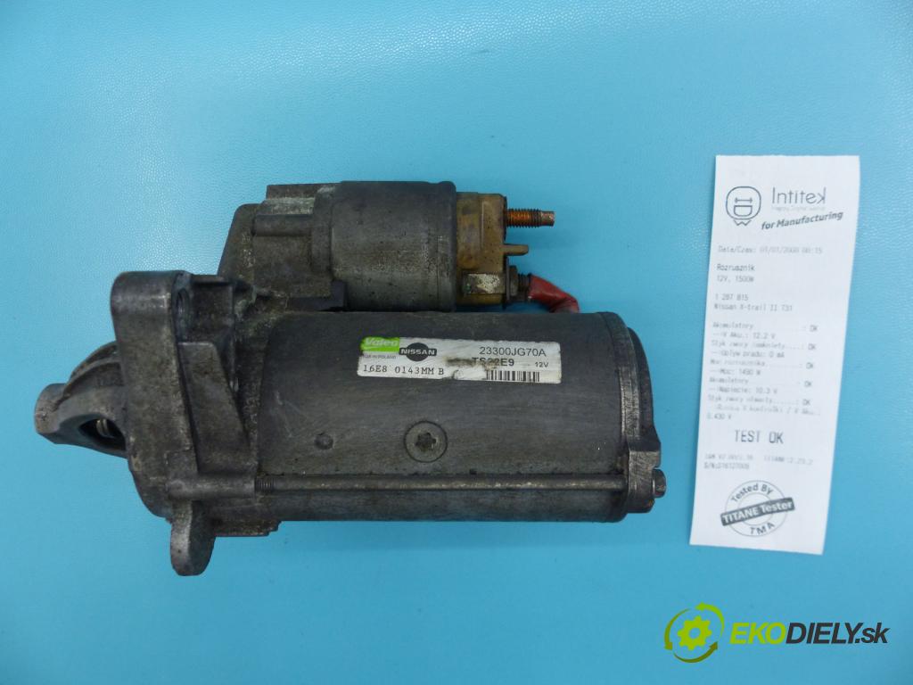 Nissan X-trail II T31 2008-2013 2.0 dci 150 HP manual 110 kW 1995 cm3 5- štartér TS22E9 (Štartéry)