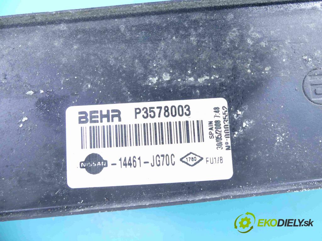 Nissan X-trail II T31 2008-2013 2.0 dci 150 hp manual 110 kW 1995 cm3 5- Intercooler P3578003 (Chladiče nasávaného vzduchu (intercoolery))