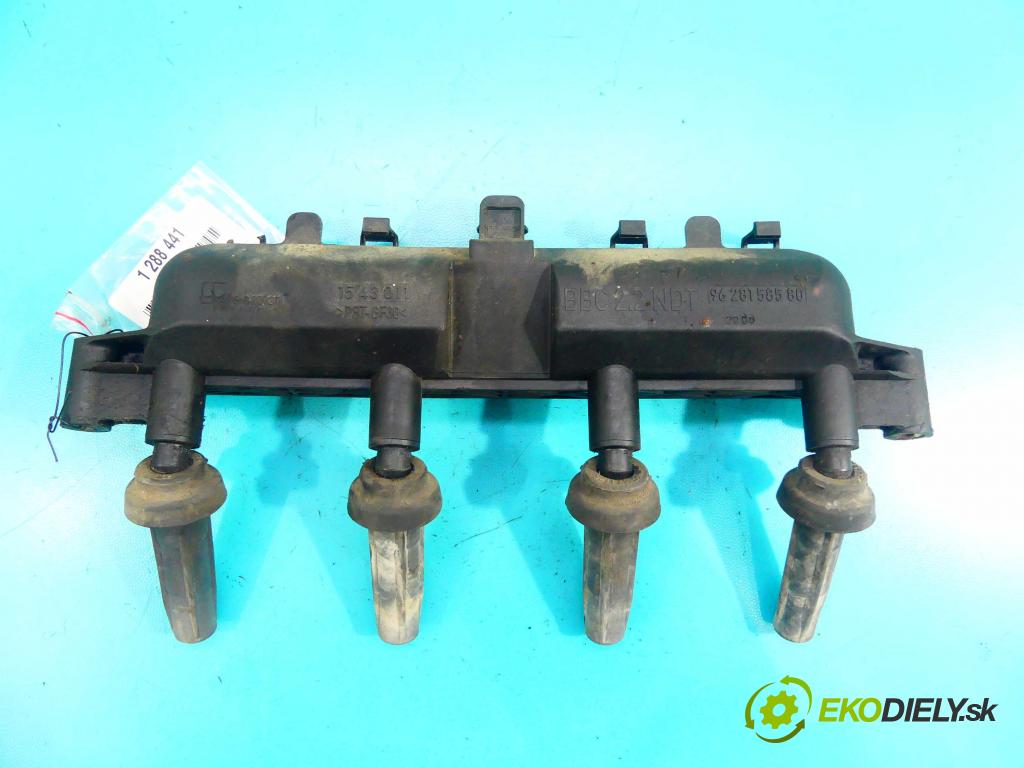 Peugeot 206 1.4 75 HP manual 55 kW 1360 cm3 3- cievka zapaľovacia 9628158580 (Zapaľovacie cievky, moduly)