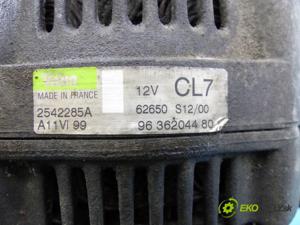 Peugeot 206 1.4 75 hp manual 55 kW 1360 cm3 3- Alternator 9636204480 (Alternátory)
