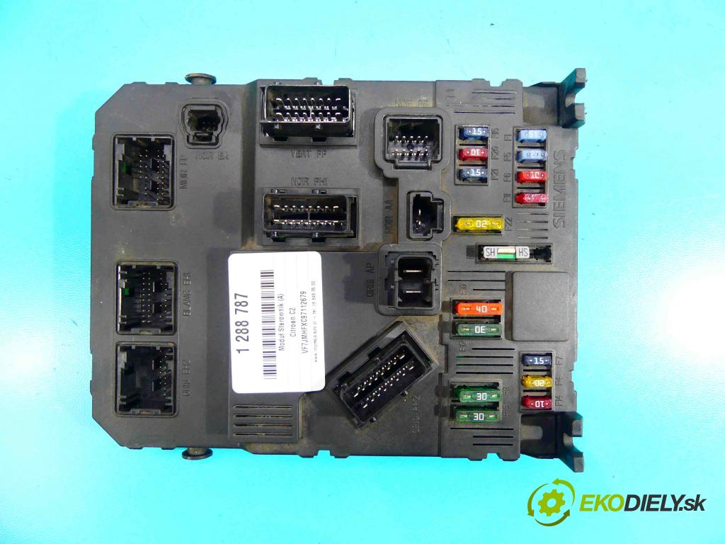 Citroen C2 1.1 60 HP manual 44 kW 1124 cm3 3- modul riadiaca jednotka 9652474380 (Ostatné)