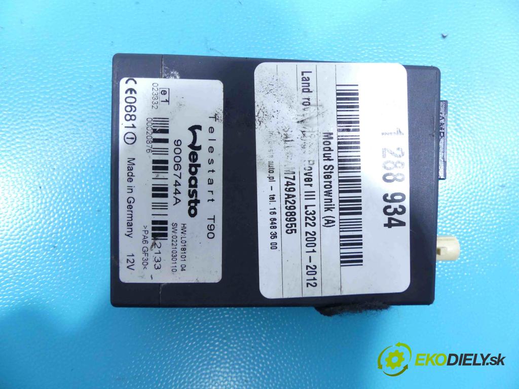 Land rover Range Rover III L322 2001-2012 3.6 TD V8 272 HP automatic 200 kW 3628 cm3 5- modul riadiaca jednotka 9006744A (Ostatné)