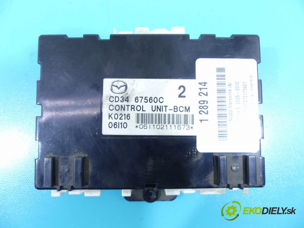 Mazda 5  2005-2010 2.0 citd 110 HP manual 81 kW 1998 cm3 5- modul riadiaca jednotka CD3467560C (Ostatné)