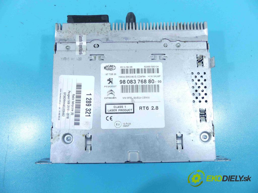 Peugeot 508 2010-2018 2.0 hdi 163 HP automatic 120 kW 1997 cm3 4- Radio originál 9808376880