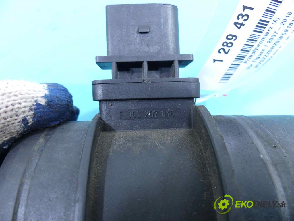 Vw Tiguan I 2007-2016 2.0 tdi 140 HP manual 103 kW 1968 cm3 5- průtokoměr: 0281002735 (Váhy vzduchu)