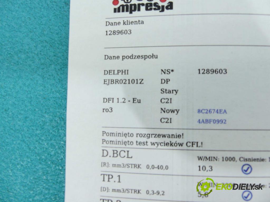 Renault Clio II 1998-2012 1.5 dci 82 HP manual 60 kW 1461 cm3 5- vstrek EJBR02101Z (Vstrekovače)