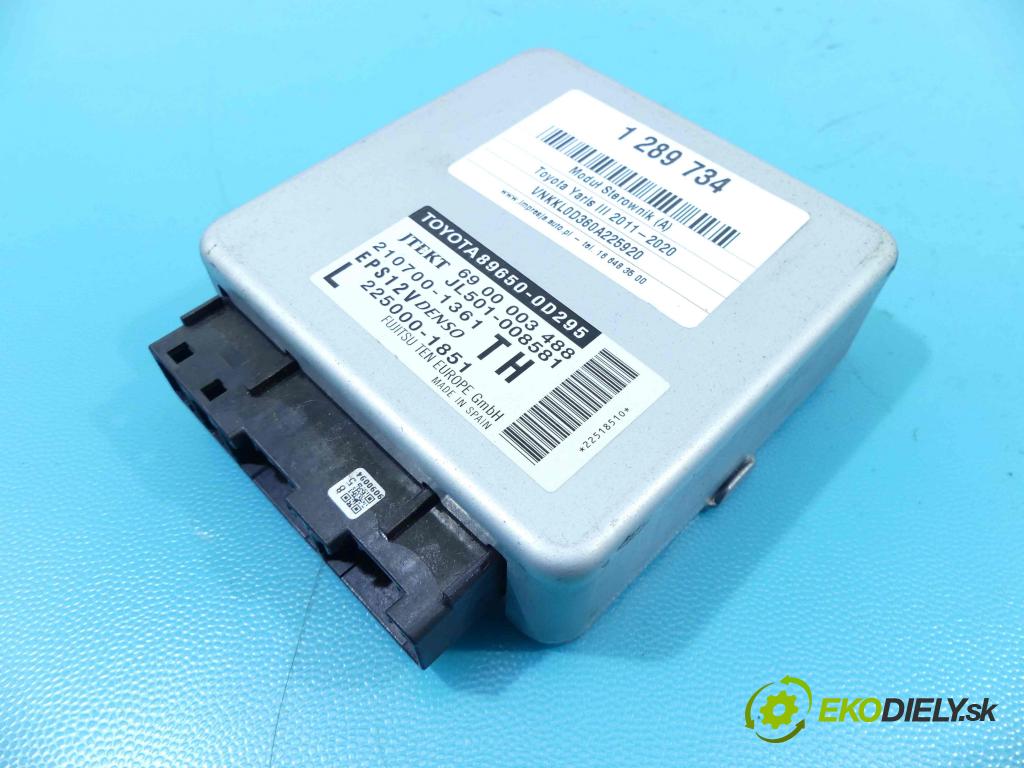 Toyota Yaris III 2011-2020 1.0 vvti 69KM manual 51 kW 998 cm3 5- modul riadiaca jednotka 89650-0D295 (Ostatné)