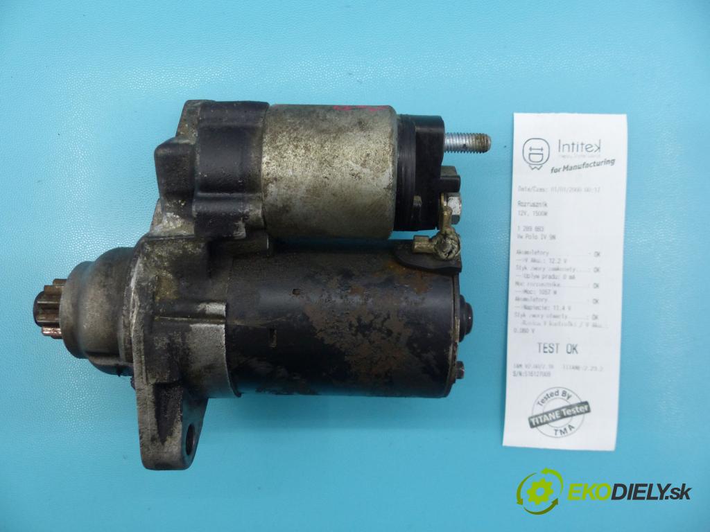 Vw Polo IV 9N 2001-2009 1.2 12v 64 HP manual 47 kW 1198 cm3 3- štartér  (Štartéry)