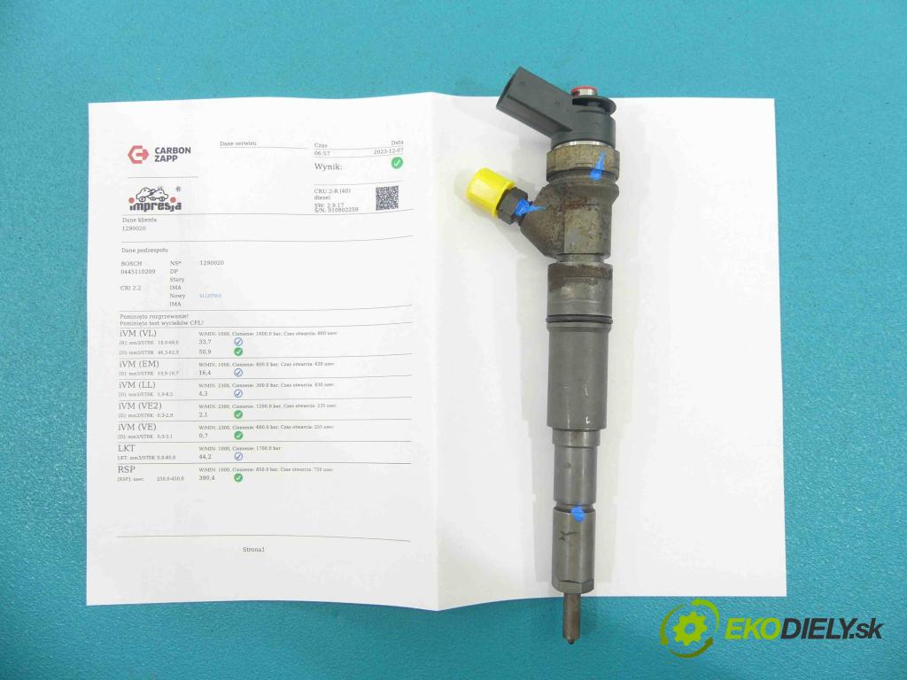 Bmw 3 E90 2005-2013 2.0d 122 HP manual 90 kW 1995 cm3 4- vstrek 0445110209 (Vstrekovače)
