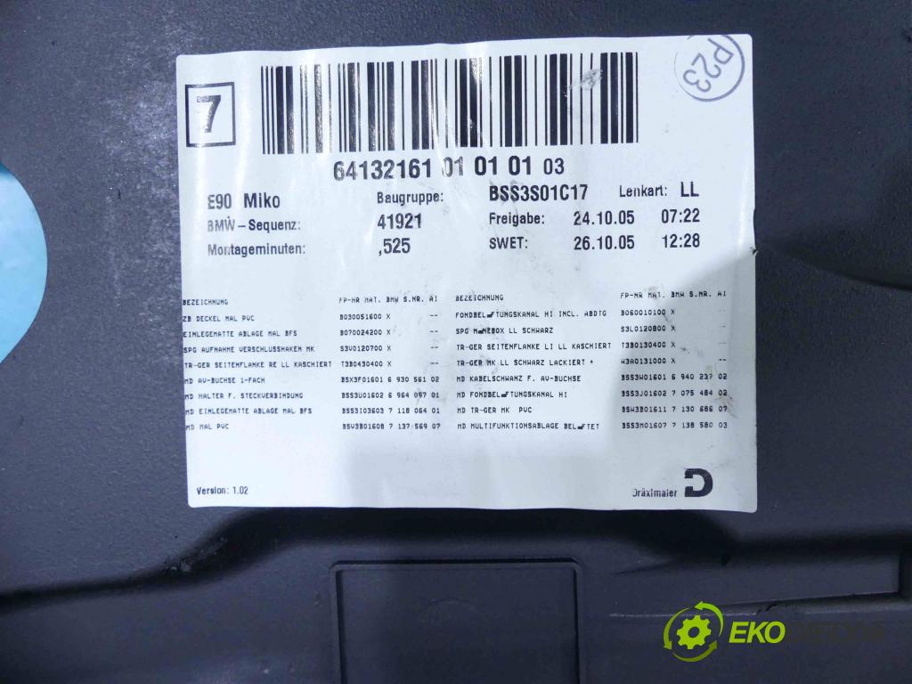Bmw 3 E90 2005-2013 2.0d 122 HP manual 90 kW 1995 cm3 4- operadlo 7075357 (Lakťové opierky)