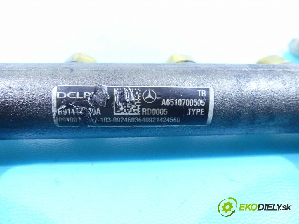 Mercedes GLK X204 2008-2015 2,2.0 cdi 170 HP automatic 125 kW 2143 cm3 5- lišta vstrekovacia A6510700595 (Vstrekovacie lišty)