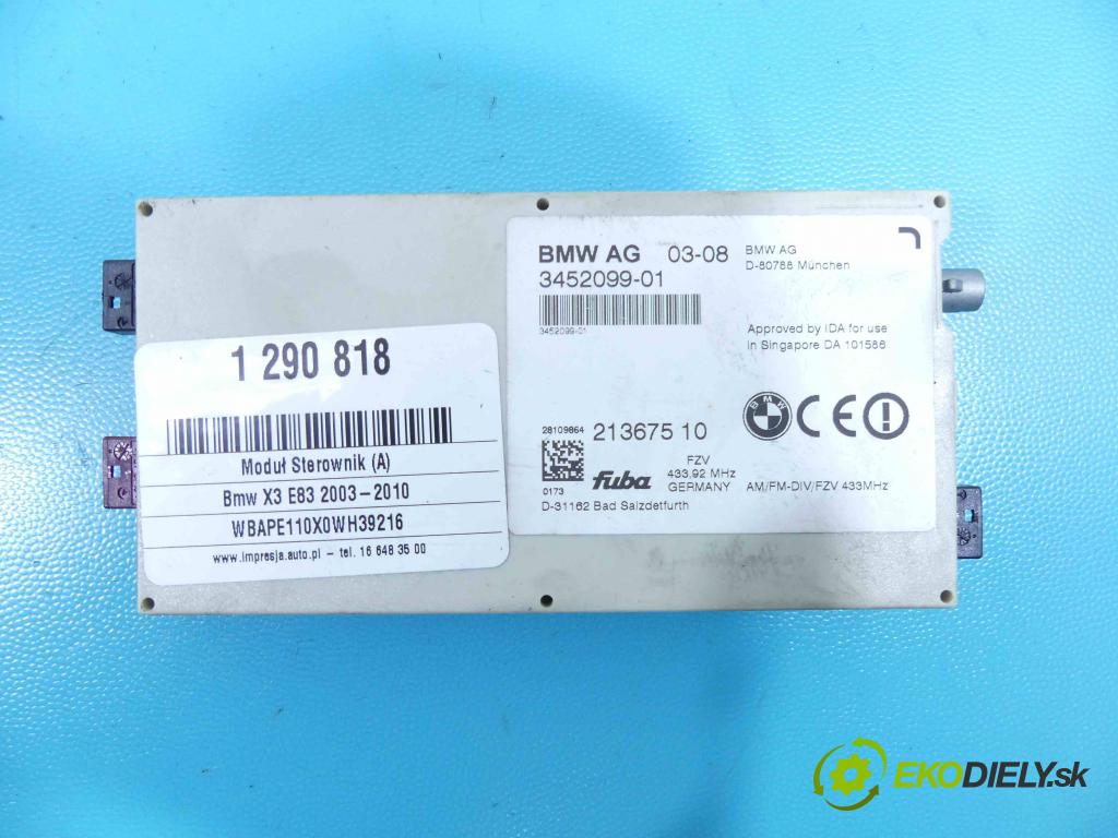 Bmw X3 E83 2003-2010 2.0d 177 HP manual 130 kW 1995 cm3 5- modul riadiaca jednotka 3452099 (Ostatné)
