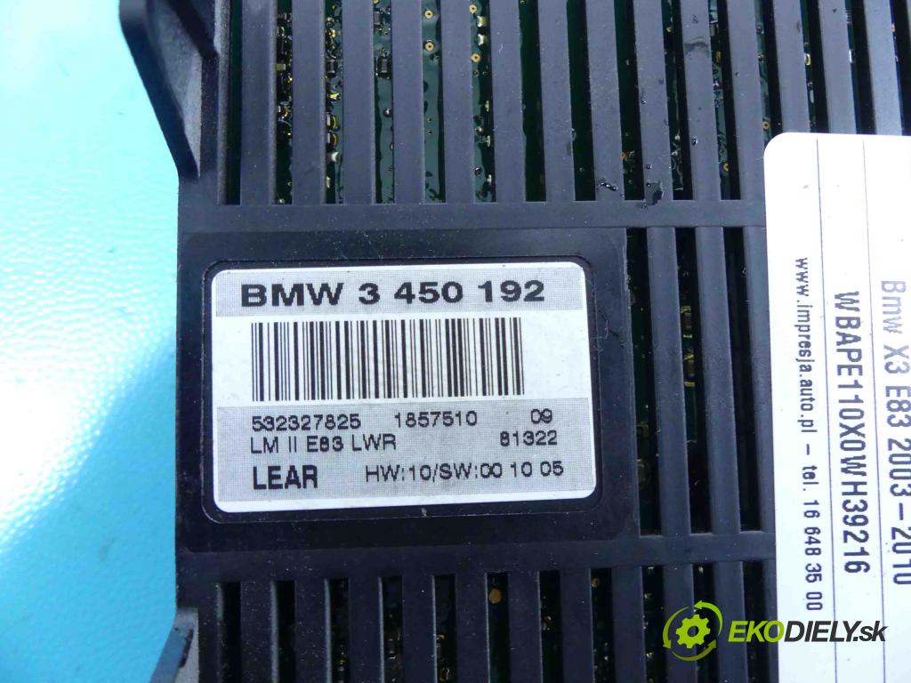 Bmw X3 E83 2003-2010 2.0d 177 HP manual 130 kW 1995 cm3 5- modul riadiaca jednotka 3450192 (Ostatné)