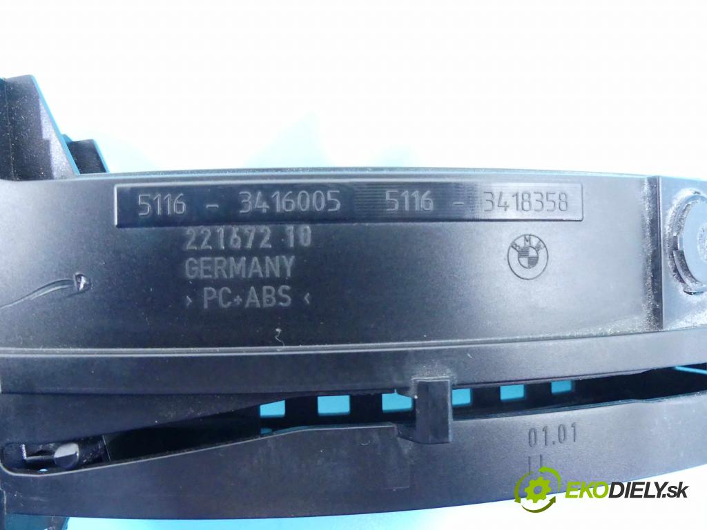 Bmw X3 E83 2003-2010 2.0d 177 HP manual 130 kW 1995 cm3 5- Rukojeť: na nápoje: 3416005 (Úchyty, držiaky na nápoje)