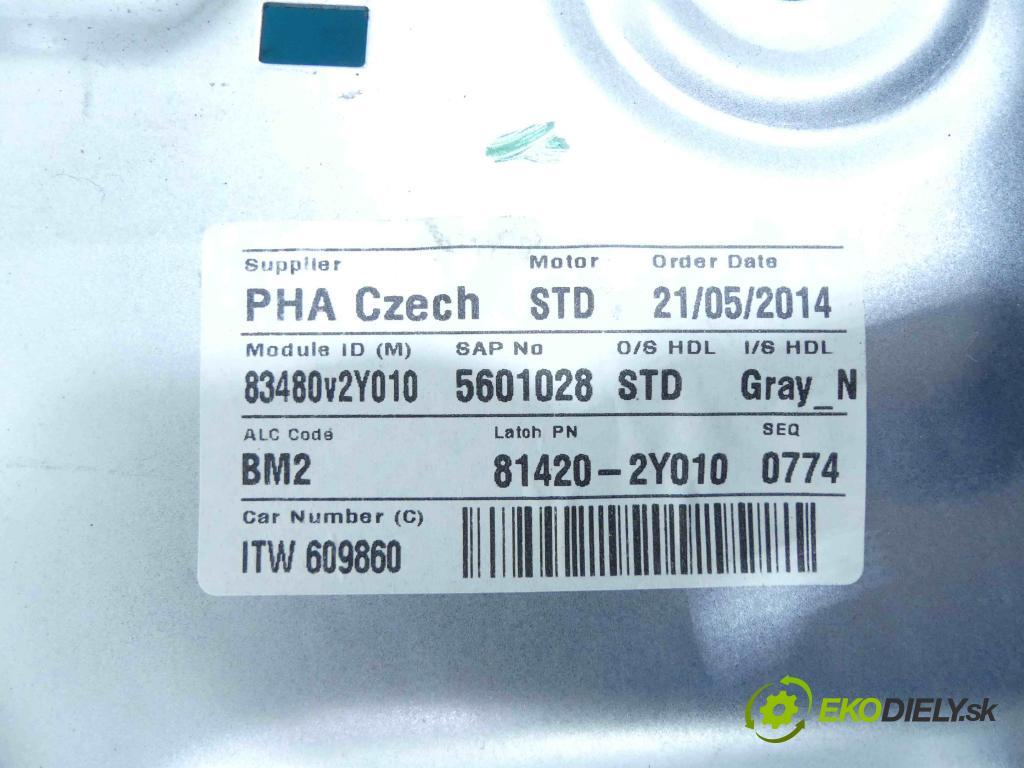 Hyundai Ix35 1.6 Gdi 135 hp manual 99 kW 1591 cm3 5- mechanismus stahování zadní pravý 81420-2Y010