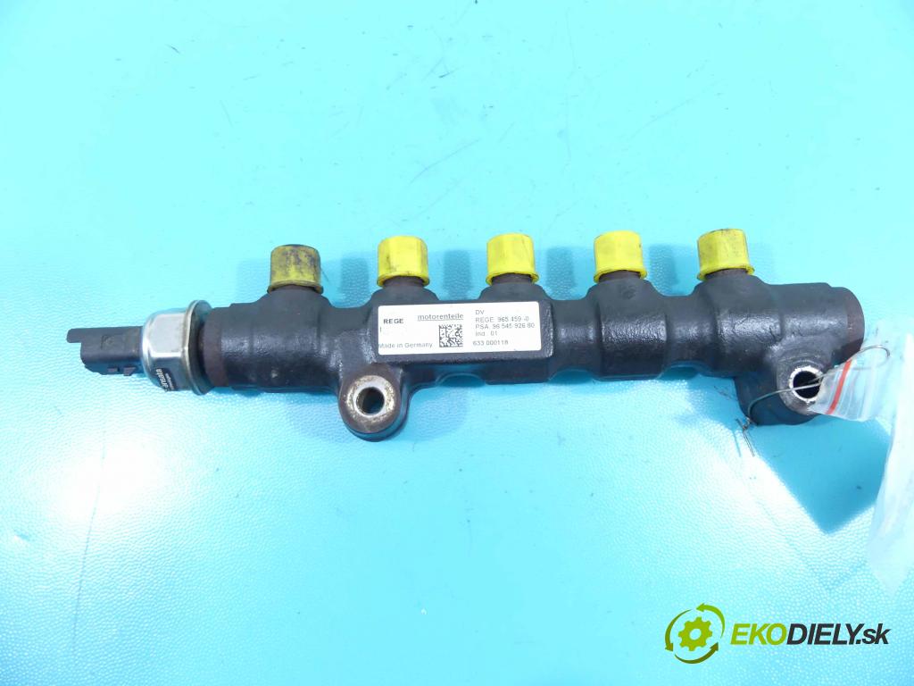 Citroen Berlingo I 1996-2008 1.6 hdi 90 HP manual 66 kW 1560 cm3 5- lišta vstrekovacia 9654592680 (Vstrekovacie lišty)