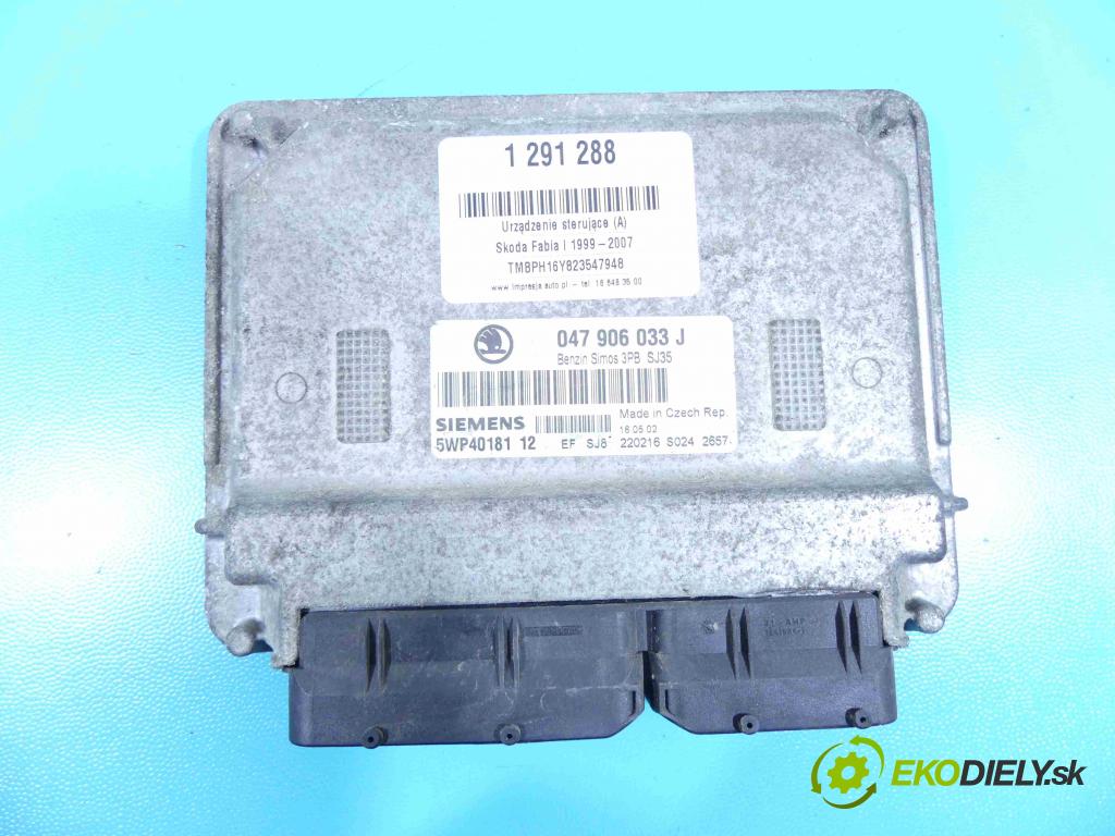 Skoda Fabia I 1999-2007 1.4 mpi 60 HP manual 44 kW 1397 cm3 5- riadiaca jednotka motora 047906033J