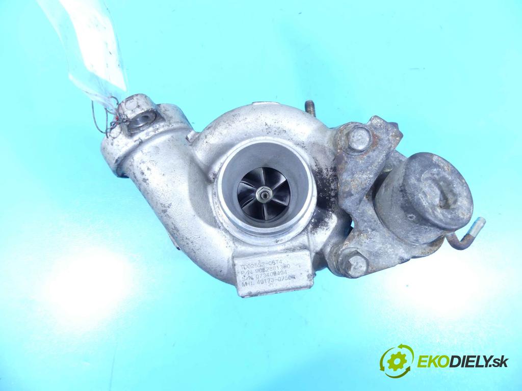 Citroen Berlingo I 1996-2008 1.6 hdi 75 HP manual 55,2 kW 1560 cm3 5- turbodúchadlo, turbo 49173-07506 (Turbodúchadlá (kompletné))