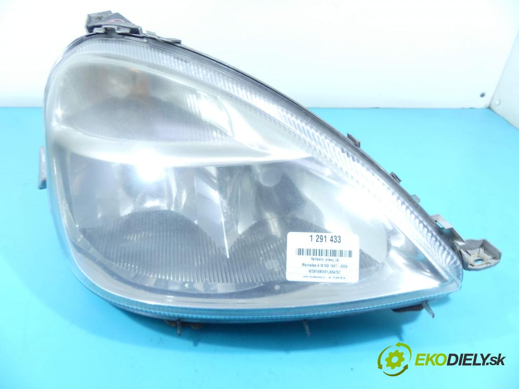 Mercedes A W168 1997-2004 1.7 cdi 95 HP manual 70 kW 1689 cm3 5- Reflektor: pravý 0301192202 (Pravé)