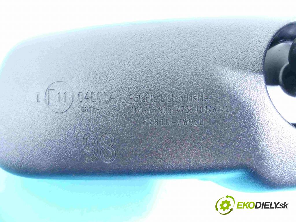 Toyota Avensis III T27 2009-2018 2.0 D4D 143 HP manual 105 kW 1995 cm3 5- zrkadlo uvnitř: E11046004 (Spätné zrkadlá vnútorné)