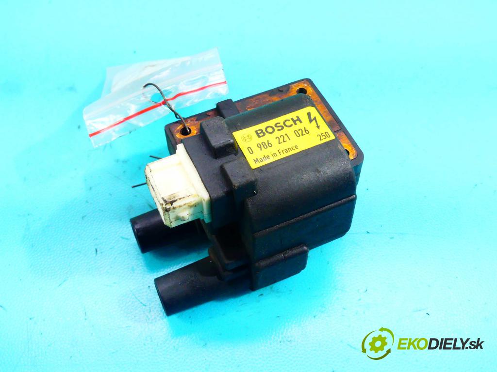 Renault Clio II 1998-2012 1.6 90 HP automatic 66 kW 1598 cm3 5- cievka zapaľovacia 0986221026 (Zapaľovacie cievky, moduly)