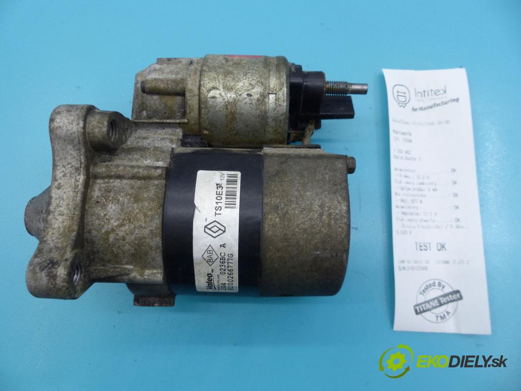 Dacia Duster I 2010-2018 1.6 16v 105 HP manual 77 kW 1598 cm3 5- štartér 8200266777G (Štartéry)