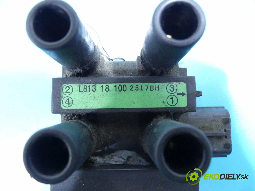 Mazda 6 I GG 2002-2007 2.0 16v 141 HP manual 104 kW 1999 cm3 4- cievka zapaľovacia L81318100 (Zapaľovacie cievky, moduly)