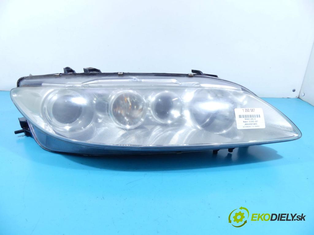Mazda 6 I GG 2002-2007 2.0 16v 141 HP manual 104 kW 1999 cm3 4- Reflektor: pravý 014002473R (Pravé)
