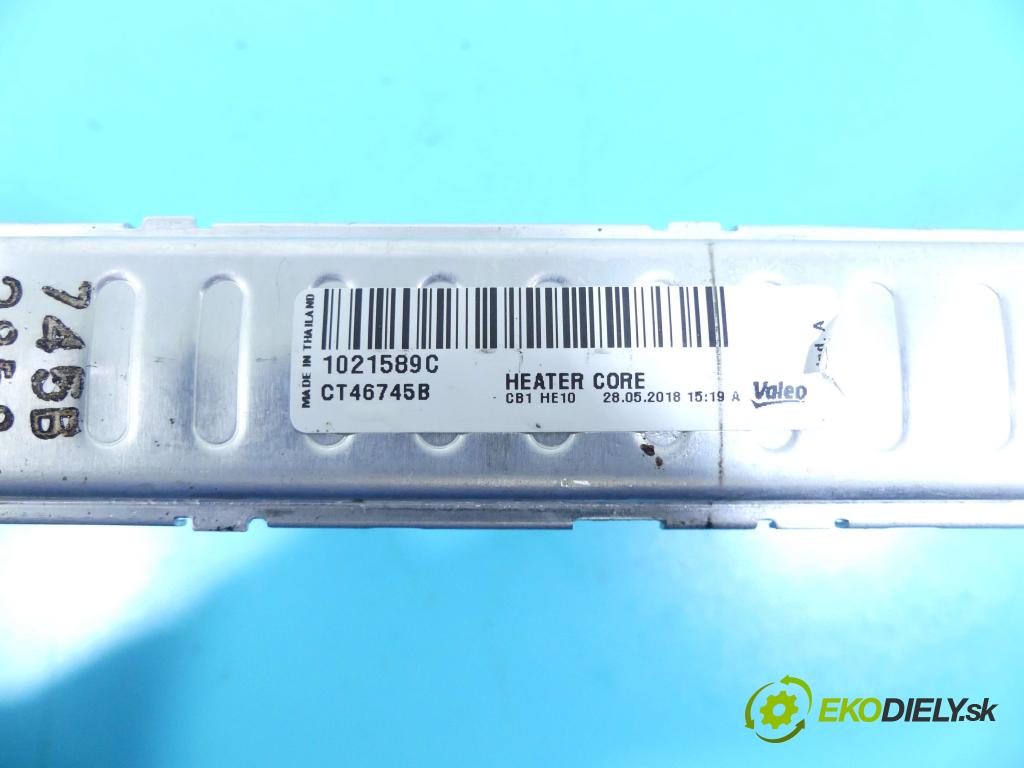 Renault Clio IV 2012-2019 1.5 dci 75 hp manual 55 kW 1461 cm3 5- radiátor 1021589C (Radiátory topení)